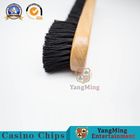 Hand - Held Casino Game Accessories Poker Table Layout Wood Color Roulette Wheel Cloth Dust Cleaning Brush