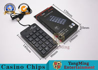 Plastic Casino Game Accessories Black Mute Mini Keyboard With Cable