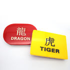 High Transparent Acrylic Plastic Customized Baccarat Dragon Tiger Commission-Free Engraving Positioning Plate Dealer