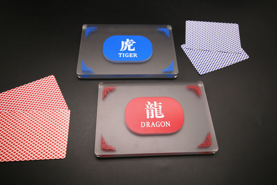 Semi-Frosted Acrylic Dealer Button Free Card Texas Hold'Em Baccarat Board Game Double-Sided Printing Crystal Plastic