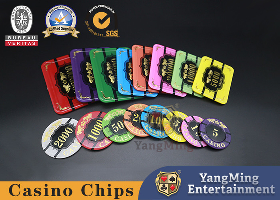 Mua Bộ chip bài xì phé tùy chỉnh 40mm Bàn sòng bạc Baccarat Dragon Tiger Mạ vàng pha lê acrylic sản xuất trực tuyến