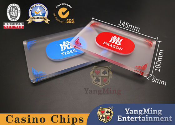 Mua Thẻ định vị Dragon Tiger có độ dày 8mm Red Blue Frosted Acrylic Poker Table Game sản xuất trực tuyến