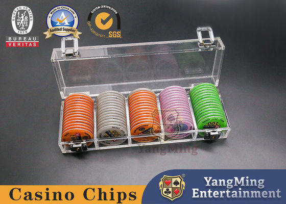 Mua 100 chiếc khay bài xì phé sòng bạc 45mm có khóa trò chơi trên bàn chơi bài xì phé trong suốt acrylic sản xuất trực tuyến