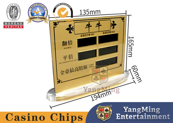 Mua Thiết kế ổ cắm Acrylique NiuNiu Bảng ký hiệu Sòng bạc Trò chơi Poker Dấu hiệu giới hạn cá cược sản xuất trực tuyến