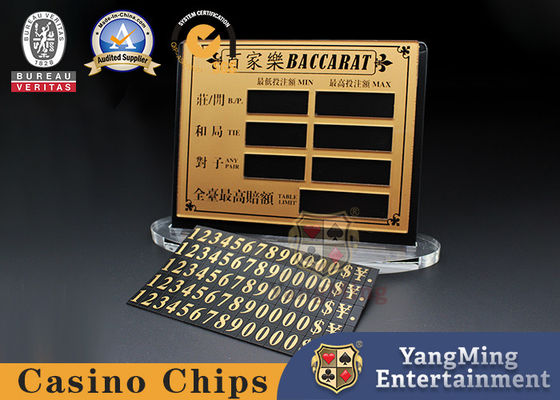 Mua Dấu hiệu giới hạn đặt cược socket cho bàn đánh bạc Baccarat Acrylic Poker Bàn chơi game sản xuất trực tuyến