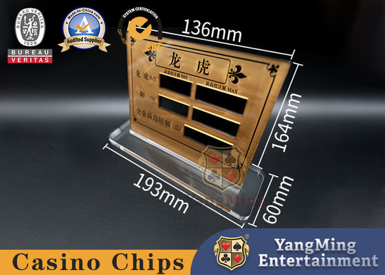 Mua Màn hình lụa acrylic Phụ kiện trò chơi sòng bạc Dragon Tiger Poker Bàn trò chơi Giới hạn dấu hiệu cá cược sản xuất trực tuyến