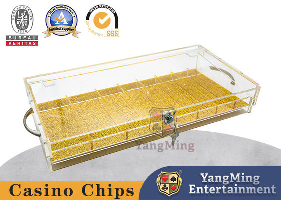 Mua Hoàn toàn minh bạch Acrylic 8 lưới khóa Chip Box Poker Bàn Top tay cầm Chip Tray sản xuất trực tuyến
