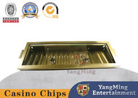 15 Grid Metal Electroplated Poker Chip Float With Single Layer Lock Iron Chip Tray