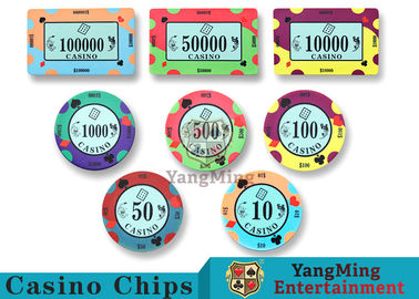 Mua Chip sòng bạc gốm có đường kính 40 / 43mm Màu sắc tươi sáng với thiết kế in tùy chỉnh sản xuất trực tuyến