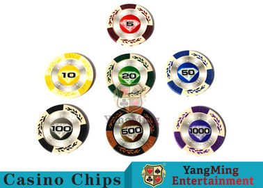 Mua 14 Gram Matte Sticker Tùy chỉnh chip Clay Poker với 25 chiếc trong một cuộn Shrink sản xuất trực tuyến
