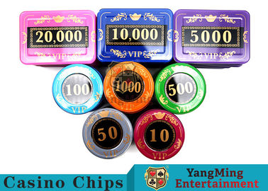 Mua 730 Cái Pha lê Kiểu Màn hình Bộ Roulette Chip / Bộ trò chơi Poker Trong Vỏ nhôm sản xuất trực tuyến