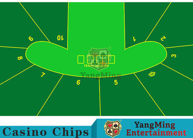 Mua 100% vải polyester 10 người chơi Texas Holdem Poker Table Layout Casino Layout For Standard Poker Games Màu xanh sản xuất trực tuyến