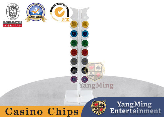 Mua 16 Đế hiển thị chip dọc với thiết kế acrylic trong suốt Chip poker tròn 40mm sản xuất trực tuyến