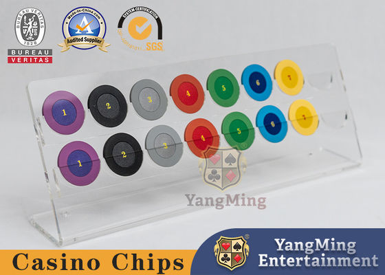 Mua Sòng bạc trong suốt Giá đỡ chip 16 vòng Texas Hold'Em Chips Giá hiển thị acrylic sản xuất trực tuyến