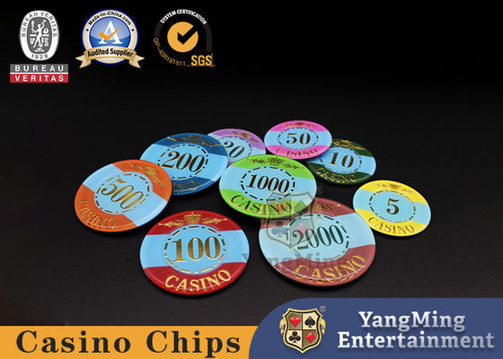 Mua Nhà máy tùy chỉnh Acrylic Crown Stamping Chips Baccarat Poker Casual Gaming Chips trên bàn sản xuất trực tuyến