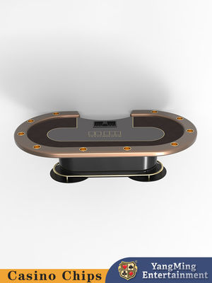 Mua Deluxe tùy chỉnh 10 người Casino giải trí Poker bàn hình bầu dục kim loại Treadle Texas Hold'em Poker bàn sản xuất trực tuyến