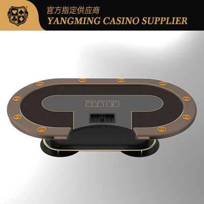 Mua Black Oval Metal Treadle Poker Table Texas Casino Bàn chơi poker sản xuất trực tuyến