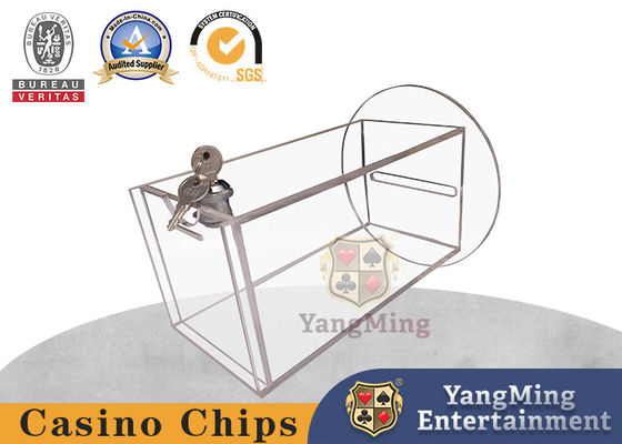 Mua Đánh bạc Baccarat Poker Bàn Thả Thẻ Chơi Hộp Acylic Giao hàng Tiền Vòng đáy Với 1 Khóa sản xuất trực tuyến