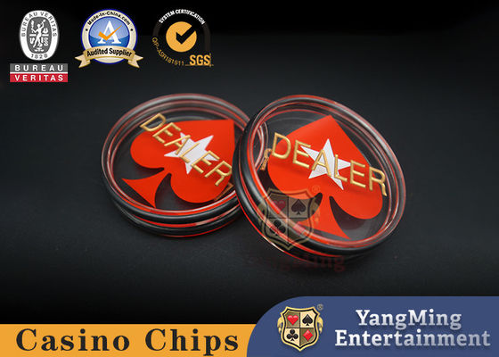 Mua Câu lạc bộ cờ bạc Texas Full Transparent Double-sided Engraving Silk Screen Button Dealer sản xuất trực tuyến