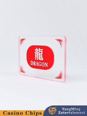 Mua Thiết kế mới Thẻ định vị Dragon Tiger Red Blue Frosted Acrylic Poker Table Game sản xuất trực tuyến