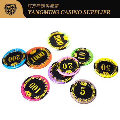 Mua Thiết kế mới Acrylic lông lúa mì đóng dấu Casino chip Poker với logo tùy chỉnh sản xuất trực tuyến