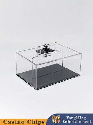 Mua Thiết kế mới Transparent Acrylic Locking Portable Chip Case Texas Club Poker Game Countertop Chip Case sản xuất trực tuyến