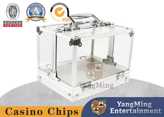 Mua 600 CHIẾC Hộp Chip Texas Tay Cầm Mở Kép Khung Hợp Kim Nhôm Độ Trong Suốt Cao Phòng Cờ 40mm Hộp Chip Có Sẵn sản xuất trực tuyến