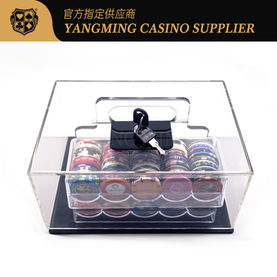 Mua New Upgraded Acrylic 400 Pieces Poker Chips Carrier Texas Hold'Em Chips Box (Tổ phiếu chơi poker 400 miếng) sản xuất trực tuyến
