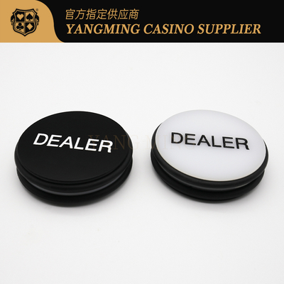 Mua Texas Hold 'Em Màu đen & Trắng Khắc hai mặt Tròn Thẻ chia bài Người chia bài Bộ bài Poker Kích thước bàn Bài ép Vị trí sản xuất trực tuyến