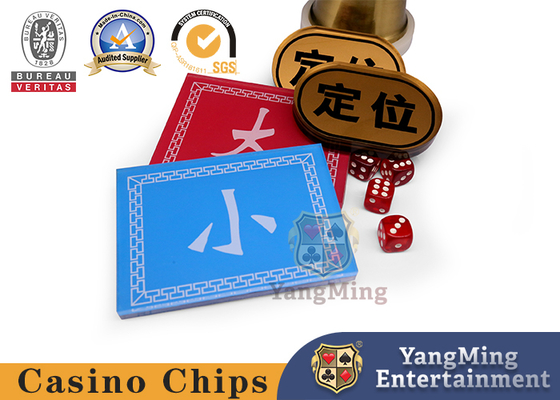 Mua Đỏ và xanh mặt trước và mặt sau in kích thước vị trí nút sòng bạc trò chơi bàn poker tùy chỉnh sản xuất trực tuyến