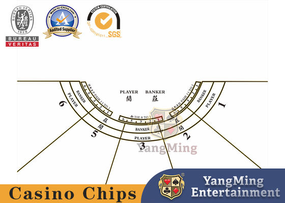 Mua Bàn chơi Baccarat 5 người chơi bằng vải Polyester 100% - Bố cục bàn poker hình bán nguyệt với màu xanh lá cây sản xuất trực tuyến