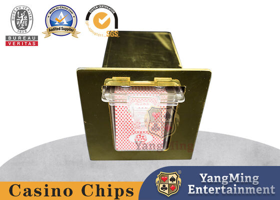 Mua Casino Baccarat Poker Table Top 8 Deck Metal Discard Holder Box Half Button Chơi bài sản xuất trực tuyến