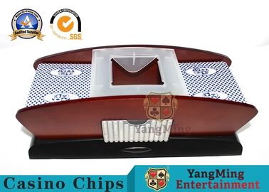 Mua Bộ bài xóc thẻ tự động bằng nhựa và gỗ 2 tầng với pin Texas Hold'em Thẻ cạnh tranh Shuffler sản xuất trực tuyến