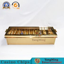 Mua Khay đựng sòng bạc hai lớp Titanium Golden có nắp và khóa màu sắt kim loại sản xuất trực tuyến
