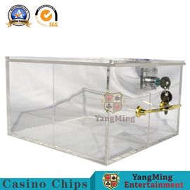 Mua Hoàn toàn trong suốt Gamb Square Acrylic Roulette Toke Hộp / Bàn tùy chỉnh Poker Chips Hộp Thẻ Kim loại Carrier Carrier sản xuất trực tuyến