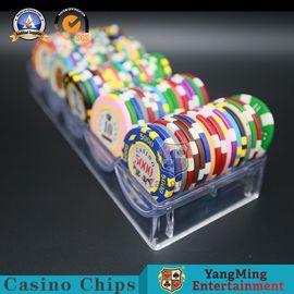 Mua 3,3mm Thinkness Clay Sòng bạc Sòng bạc Chip đầy đủ Vỏ nhựa trong suốt 100 CÁI sản xuất trực tuyến