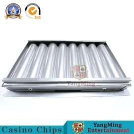 Mua Bàn ủi công nghiệp 8 hàng kim loại Sòng bạc Chip Khay một lớp Poker Chips Nổi Bạc sáng sản xuất trực tuyến