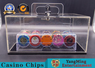 Mua Kim loại sắt + Khóa acrylic Poker Chip Case Full Baccarat Bảng trò chơi sản xuất trực tuyến