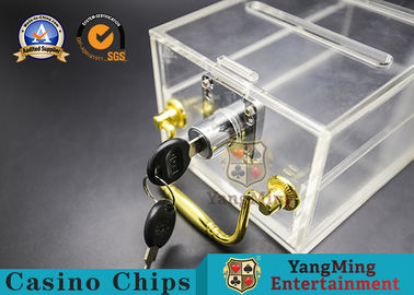 Mua 745g Phụ kiện trò chơi sòng bạc Full Clear Xử lý Hộp khóa độ dày acrylic sản xuất trực tuyến