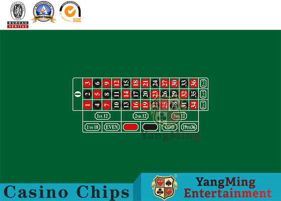 Mua Mỹ Đơn 0 Màu xanh lá cây Tiêu chuẩn Roulette Cờ bạc Poker Chip Bàn Khăn trải bàn Hỗ trợ Bố cục Không thấm nước Tùy chỉnh sản xuất trực tuyến