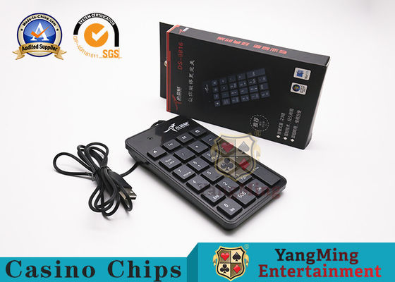 Mua Phụ kiện trò chơi sòng bạc bằng nhựa Bàn phím mini câm màu đen có cáp sản xuất trực tuyến