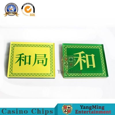 Mua Phụ kiện trò chơi Sòng bạc Pha lê Màu vàng Màu xanh lá cây Hình vuông Thẻ trò chơi Hai mặt sản xuất trực tuyến