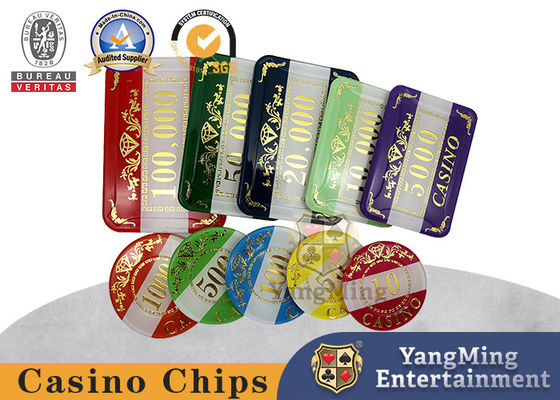 Mua Hai lớp acrylic cao trong suốt Bronzing Baccarat Poker đất sét sản xuất trực tuyến
