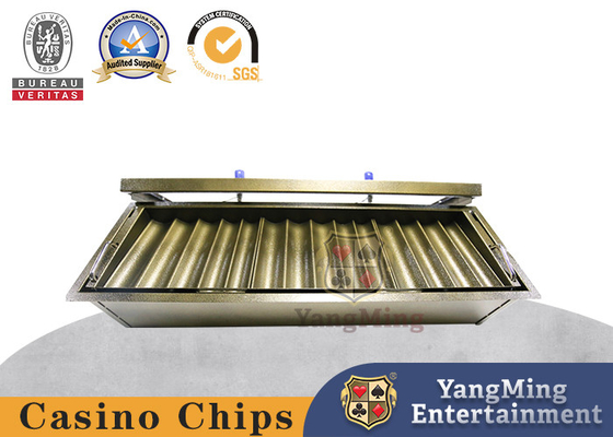 Mua Đồng thau kim loại Sắt màu 14 hàng Giá đỡ chip Baccarat Poker hai lớp sản xuất trực tuyến