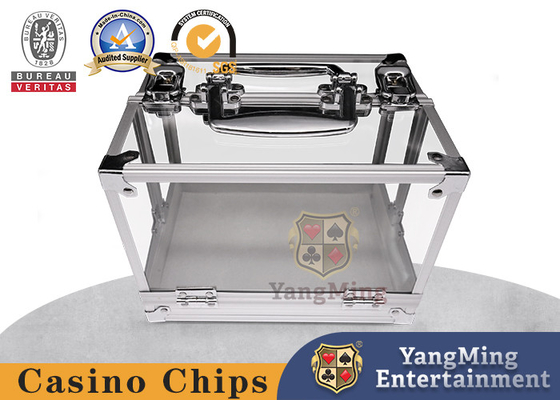 Mua 600 Chip Clear Acrylic Poker Khóa Carrier Bao gồm 6 Giá đỡ Chip sản xuất trực tuyến