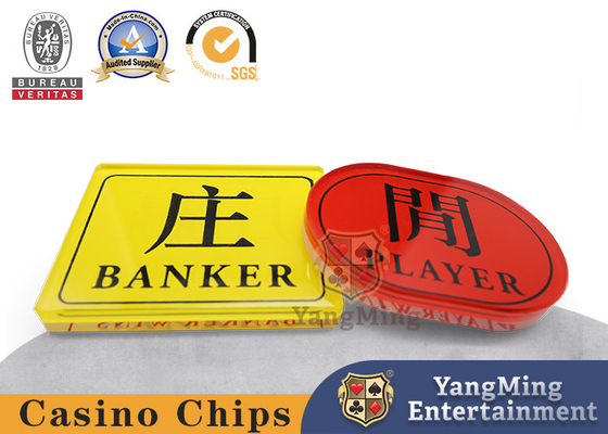 Mua Bảng cá cược pha lê acrylic Trò chơi trên bàn sòng bạc Baccarat Người chơi màu đỏ và màu vàng Nhà cái sản xuất trực tuyến