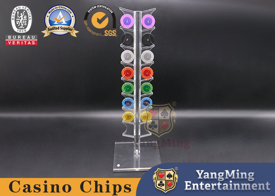 Mua Hoàn toàn trong suốt 8 mảnh Poker tròn Chip Roulette trên Bàn Hiển thị Sòng bạc sản xuất trực tuyến