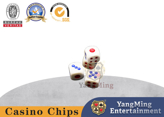Mua Trò chơi chip poker Bộ 10 mặt sáu mặt D6 Xúc xắc tiêu chuẩn 16mm Màu trắng với các ống nhiều màu sản xuất trực tuyến