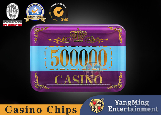 Casino Baccarat Table Acrylic Crystal UV Poker Chips 45mm 34g