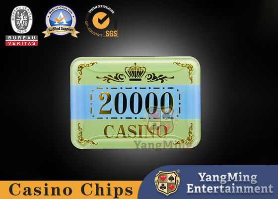Sòng bạc Baccarat Bàn acrylic Crystal UV Anti-Giả Poker Chips có thể được tùy chỉnh